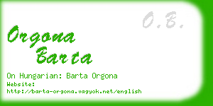 orgona barta business card